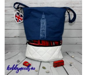 Stickserie - London Line Art inkl. Anhänger & Tasche ITH